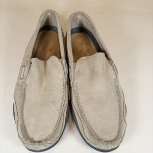 Tommy Bahama Men's‎ 9M Beige Leather Hybrid Moccasin Loafer Slip On Boat Shoe